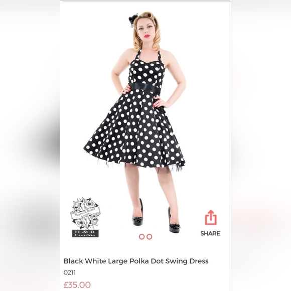 Polka Dot Halter Neck Swing Dress - Picture 4 of 4